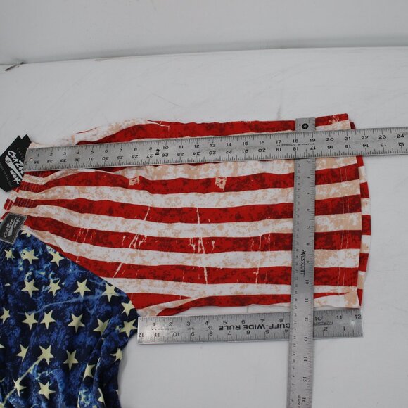 Vintage 90s NWT Crazee Wear Shorts Mens Medium American Flag Relaxed Fit patriot - Picture 9 of 9